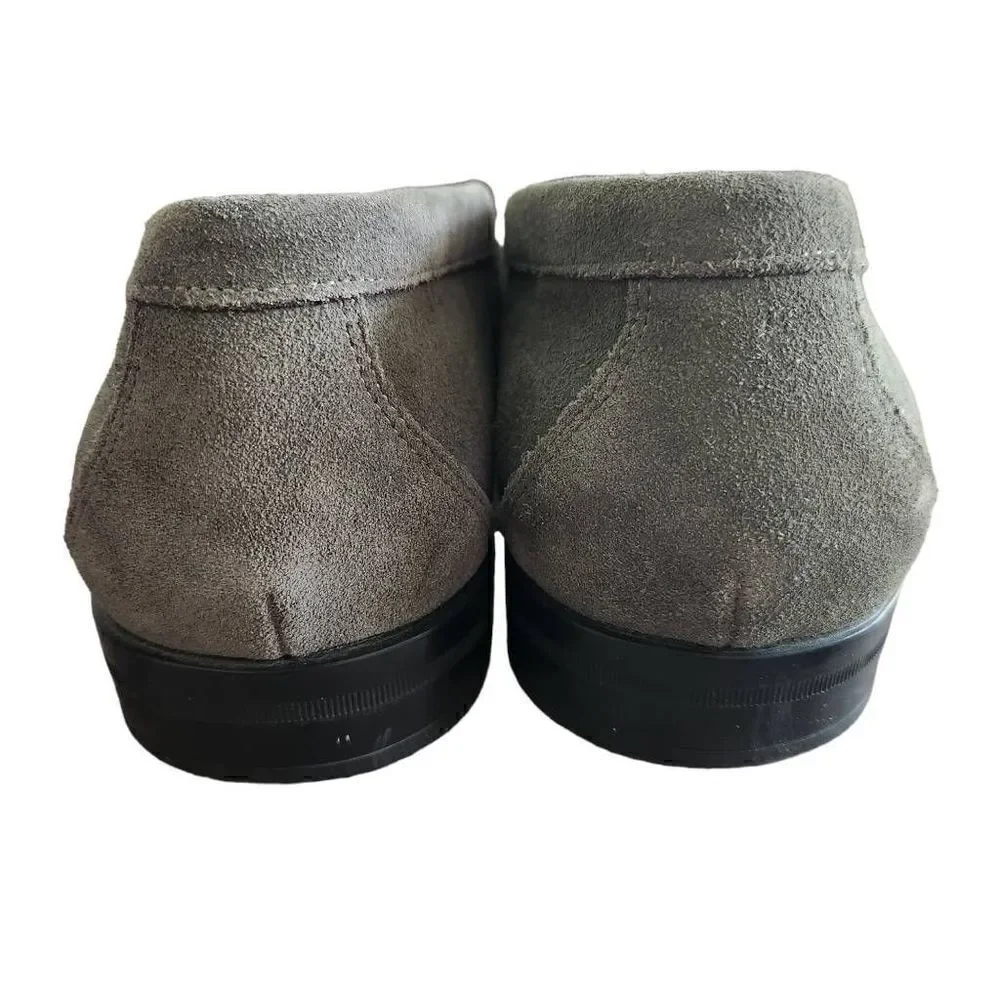 Stacy Adams Suede Loafers Mens 11.5 Neville‎ Moc Toe Bit Loafer Gray Leather